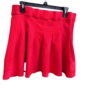 Red Pleated Mini Skirt Plus Size 2X Flirty Retro Party Club THRILL Valentine's
